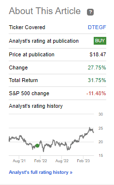 Seeking Alpha DT RoR