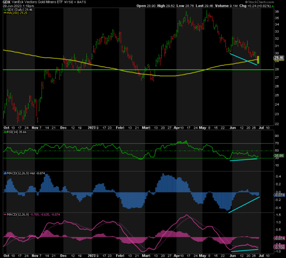 GDX Price Chart June29 2023