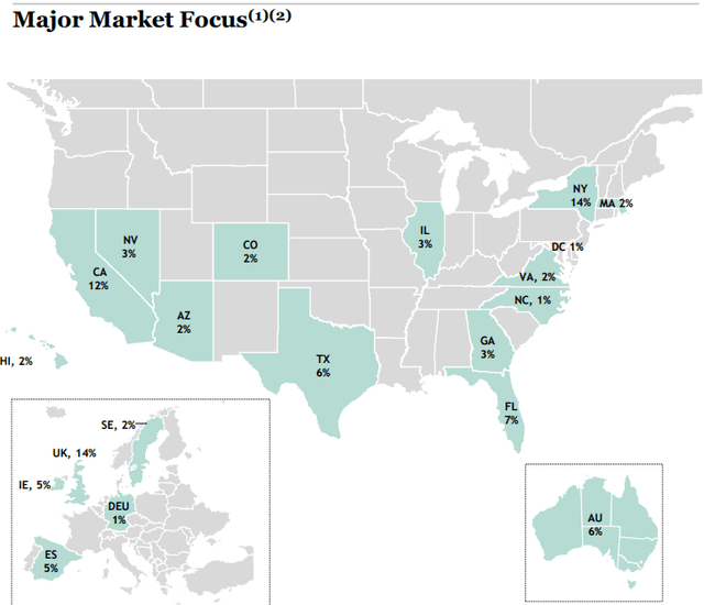 A map of the united states with different states Description automatically generated