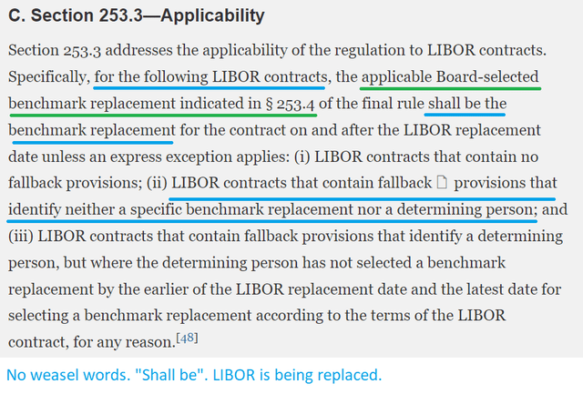 Section 253.3 of the Final Rule issued by the Federal Reserve Board