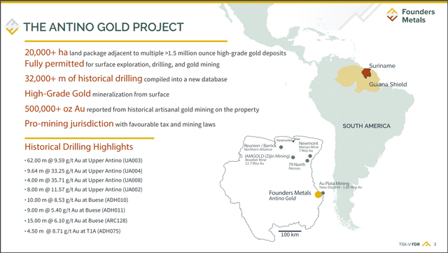 FDR Antino Gold Project summary page