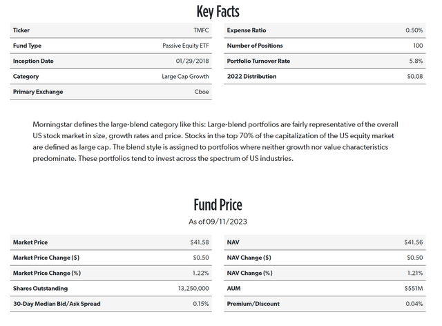 TMFC fund overview