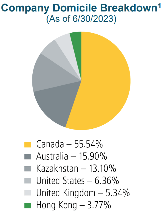 Company domicile breakdown