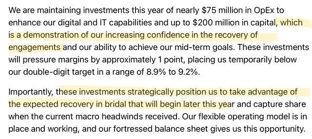 Signet 1Q Fiscal Year 2024 earnings call (More than a year ago)